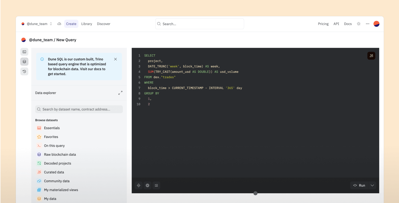 Dune Query Editor